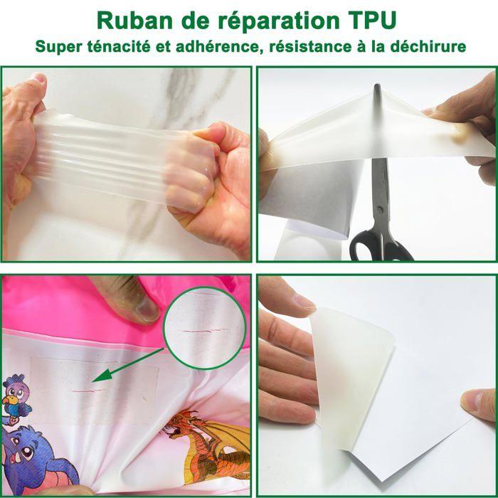 AIMOONSA Ruban réparation TPU transparent 1 m x 7 cm — Patch étanche pour piscines et articles gonflables