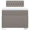 Maison Exclusive - Sommier à lattes de lit avec matelas Taupe 100x200 cm Tissu