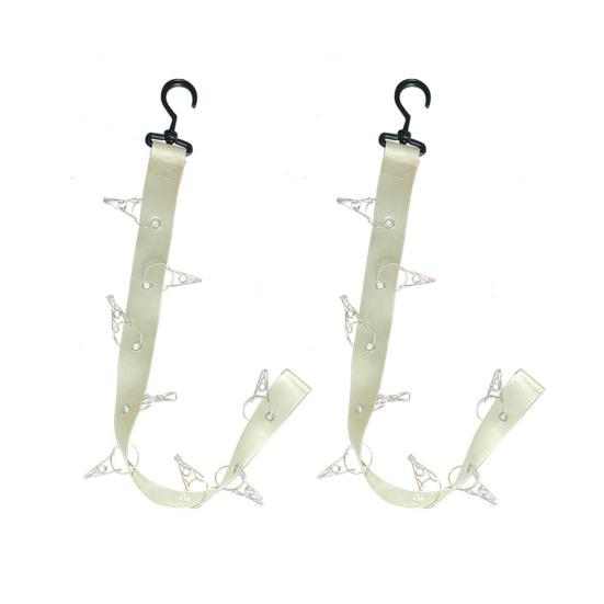 Держатель для кепок для шкафа, вешалка для бейсболок с 8 зажимами