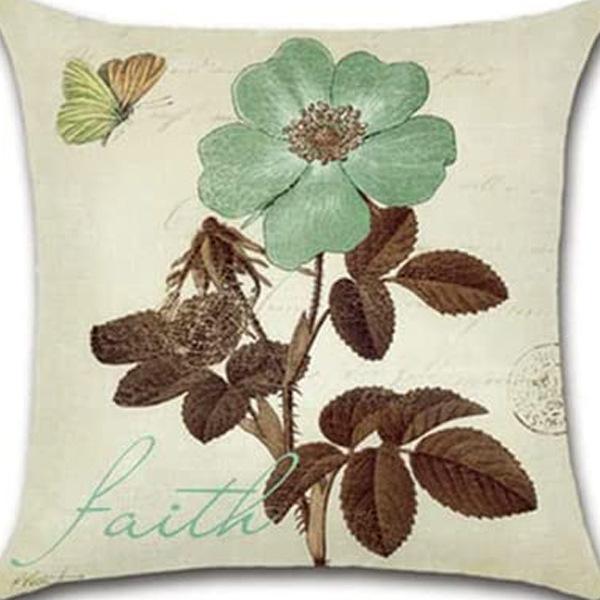 Ретро Растение Цветочный Принт Лен Наволочка Дом Гостиная Диван Автомобильная Подушка