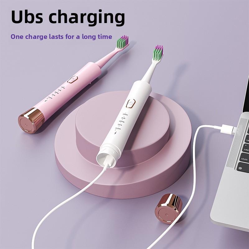 Новая электрическая зубная щетка для взрослых, мягкая электрическая зубная щетка с белой пудрой, модель для пар, семейный набор, электрическая