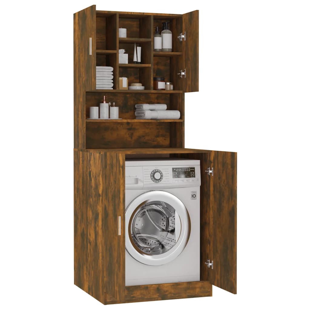 Washing Machine Cabinet Smoked Oak Wood Based Material