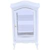 1:12 Dollhouse Miniature Furniture White Wood Display Cabinet Cupboard Showcase