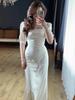 Women's European & American Lace-Up Satin Dress - Slim-Fit, Printed, Spring 2025 Style