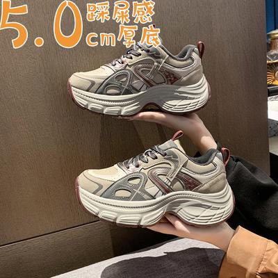 Модная повседневная мода Шнуровка Кроссовки Женские Толстая подошва Для ходьбы Дизайнерская Роскошная Теплая Женская обувь Zapatos De Mujer Кроссовки на платформе