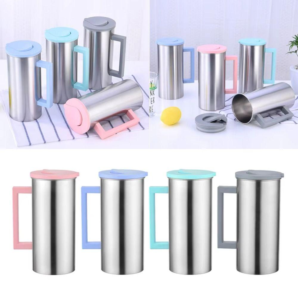 Бутылка для воды из нержавеющей стали с металлической ручкой, предотвращающей ожоги, для кофемашины Cold Brew для путешествий