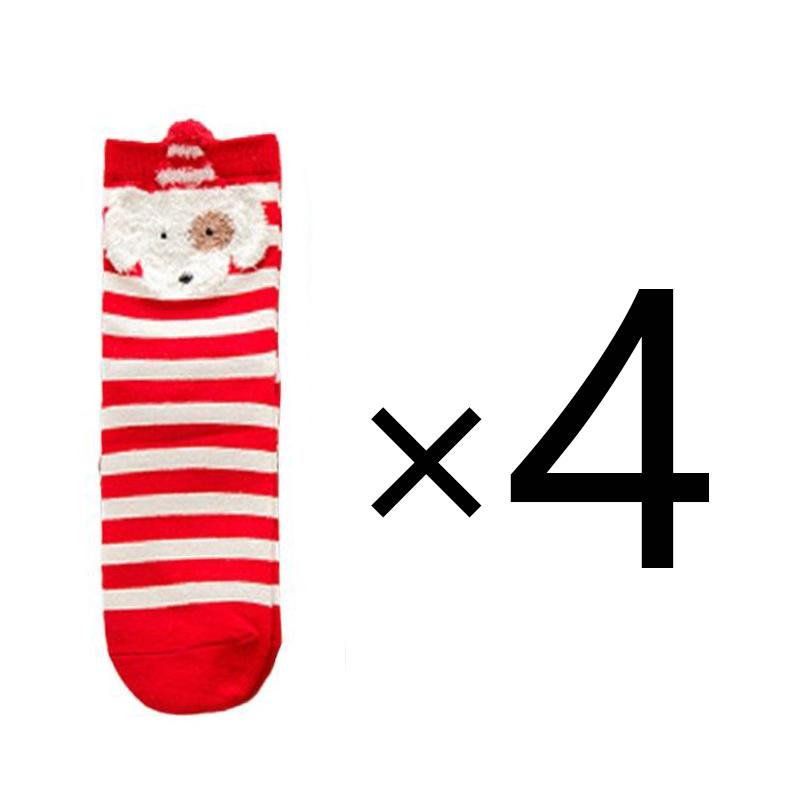 4 пары женских зимних рождественских носков, праздничные носки с рисунками животных, рождественские подарки для девочек и женщин