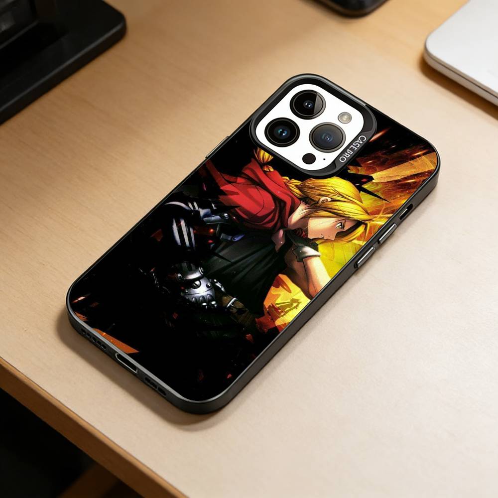 FA-E-Эдвард Элрик Чехол для телефона для iPhone 17,16,15,14,13,12,11 Plus,Pro Max,XS,Цветной Посеребренный Внутренний Чехол