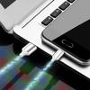 Luminous Fast-Charging Data Cable with Colorful Flowing Light for Huawei, Apple, and Android Type-C Devices