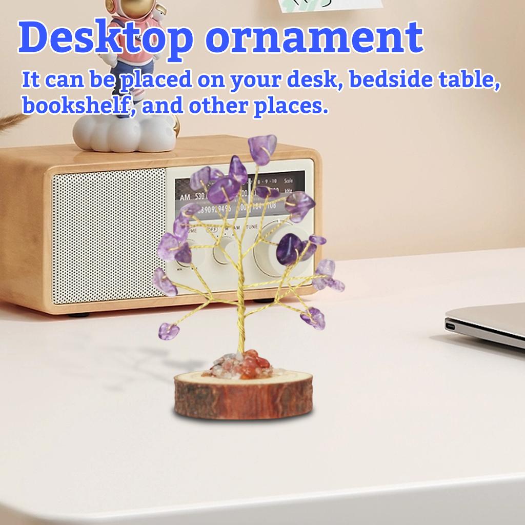 Набор «Кристальное Дерево Жизни» с деревянной подставкой, дерево для и украшения дома