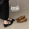 Fashion Retro Suede French Flats Shoes for Women 2025 Spring Autumn Fashion Mary Jane Women's Shoes Low Heel Shoes Zapatillas De Mujer