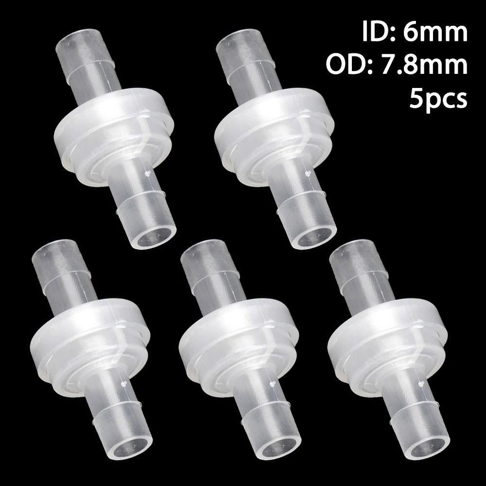 1/5Pcs Pagoda Inline One-Way Valve One Way Non-Return Fluid Stopper New Plastic Check Valve