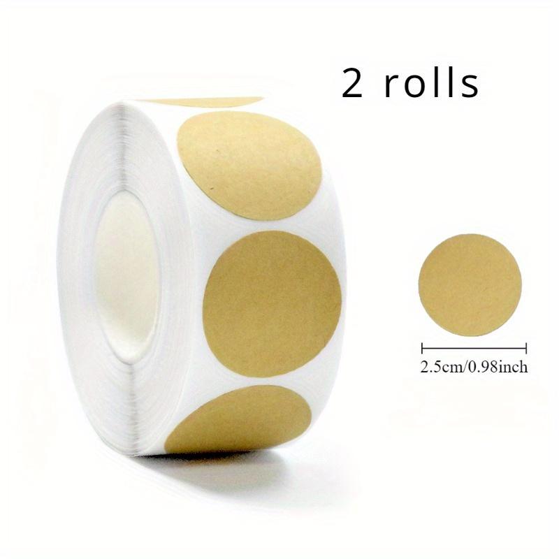 1000 шт./2 рулона крафт-бумаги, круглая самоклеящаяся этикетка, наименование товара, наклейки, персонализированные этикетки