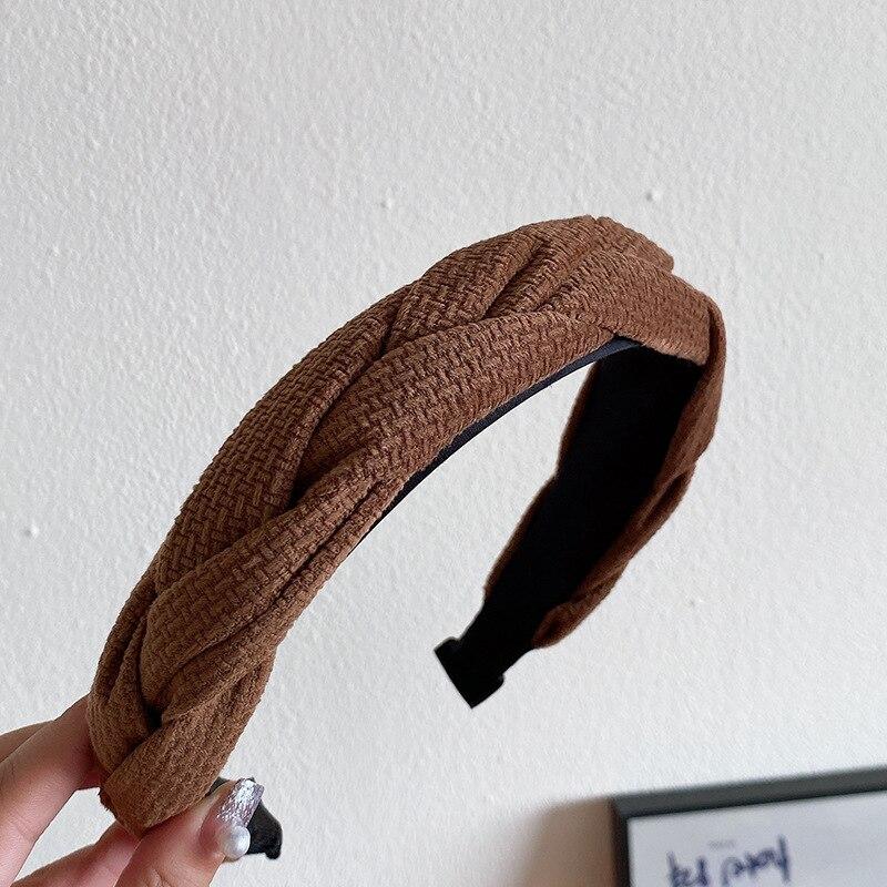 Новые корейские женские широкие ленты для волос, головной убор, винтажный простой обруч для волос с принтом, резинки для волос, аксессуары для волос для девочек, головные уборы