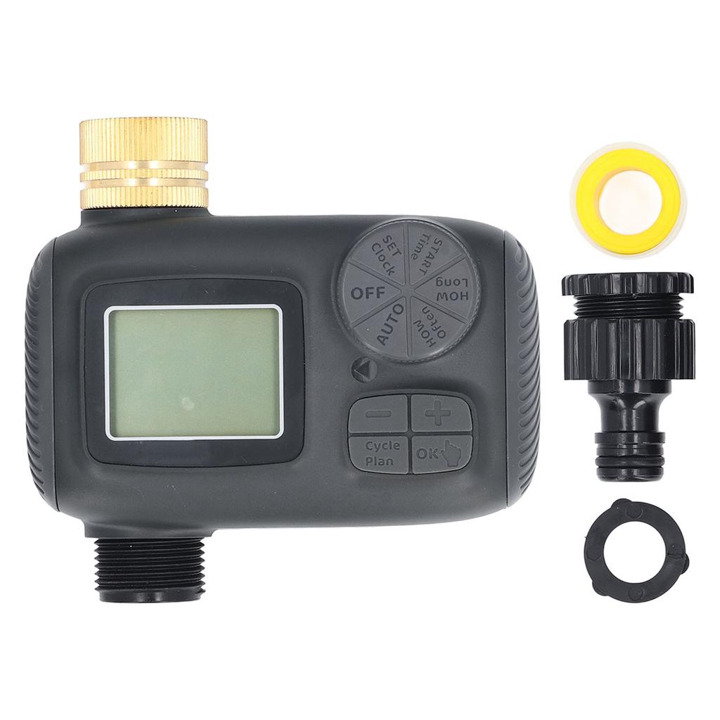 Таймер для шланга, латунь, 34 дюйма, вход, 1 выход, IP55, водонепроницаемый ЖК-дисплей для автоматического полива садового разбрызгивателя