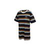 Logo Print Color Block Striped Round Neck Short Sleeve Dress Women Dresses Black VN0A7RKOBLK