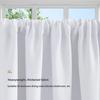 2PCS Solid Color Kitchen Short Curtain Through-rod Design Cabinet Curtain  Living Room