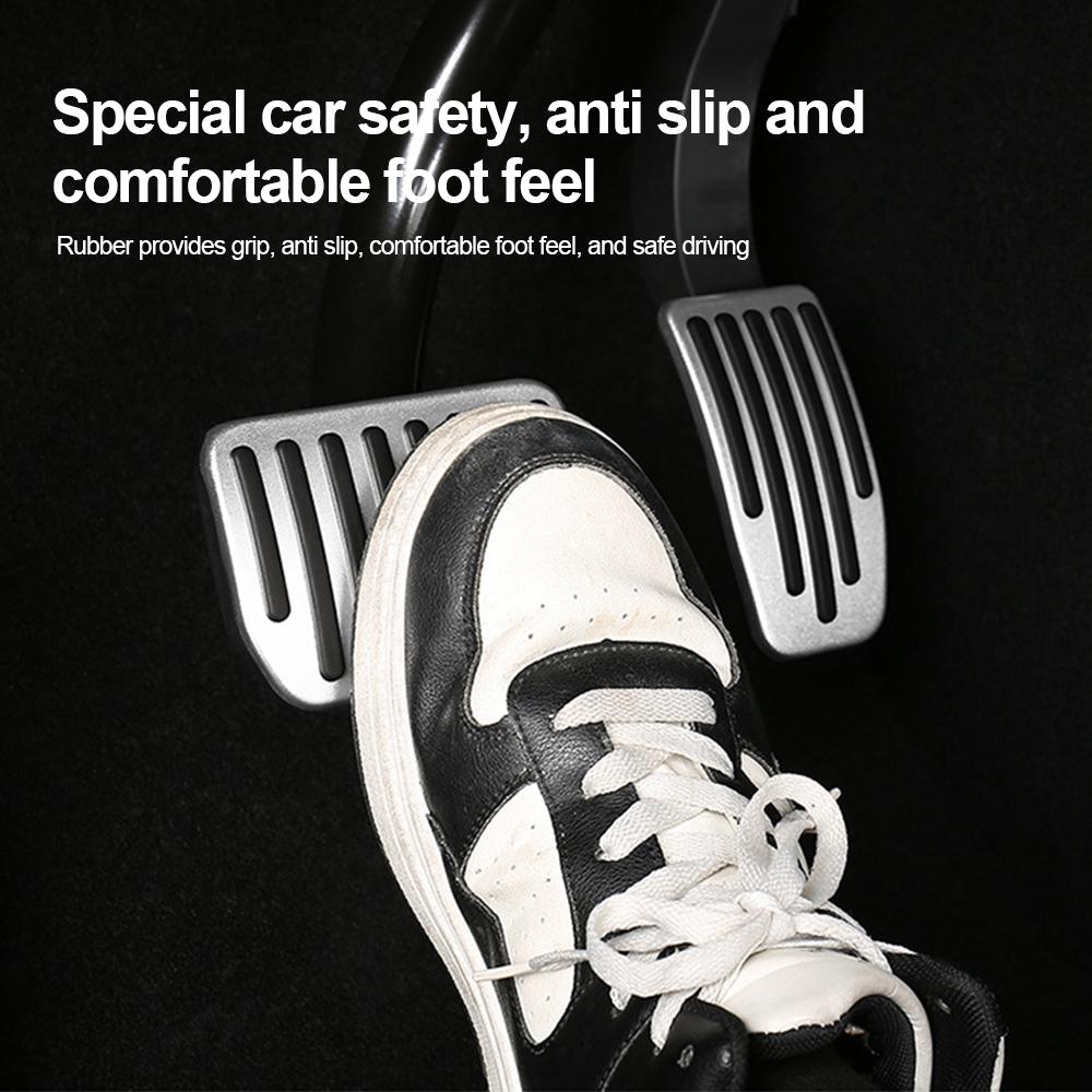 Для Tesla Model 3 Y Педали тормоза Подставка для ног Ускоритель Педаль автомобиля Резиновая накладка Крышка Алюминиевый сплав Аксессуары для интерьера автомобилей