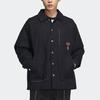 Adidas Originals Logo Embroidered Print Single-Breasted Long Sleeve Jacket Unisex Jackets Black IK8659