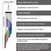 Step-by-Step Aluminum Tube Tuning Wind Chime with European and American Solid Wood, 12 Tubes, Memorial Design