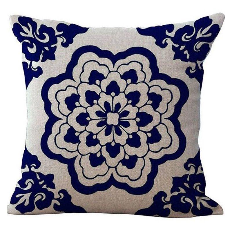 Chic Vintage Cotton Linen Throw Pillow Case Cushion Cover For Sofa And Bedside