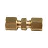 10x Car 4.75mm Brass Straight Reducer Compression Fitting Connector 3/16" OD Tube Hydraulic Brake Lines Union