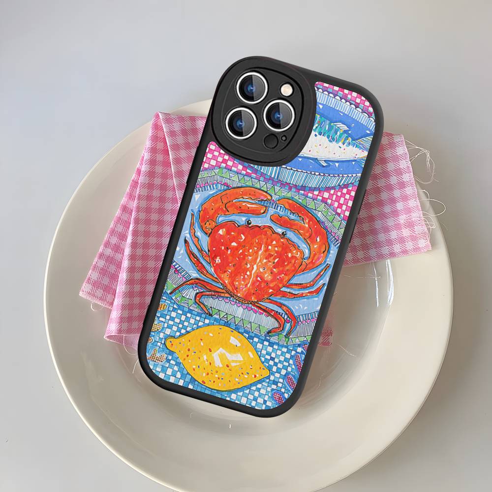 Чехол для телефона с рыбой-сардиной для iPhone 16 15 14 13 12 11 Pro Max Plus Кожаный мягкий чехол