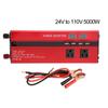Aluminum Alloy Solar Voltage Inverter High Power Correction Sine Waves USB Charging Port Red