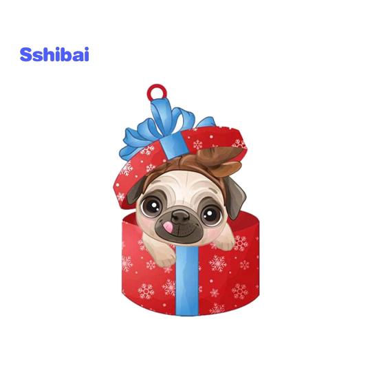 Рождественский кулон многоразовый изысканный креативный мопс в форме рождественской елки кулон для домашнего праздничного украшения