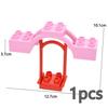 Big Building Blocks Slide Swing Seesaw Park Playground Series Large Pillar Bricks Children Kid Educational Toy Compatible Duploe