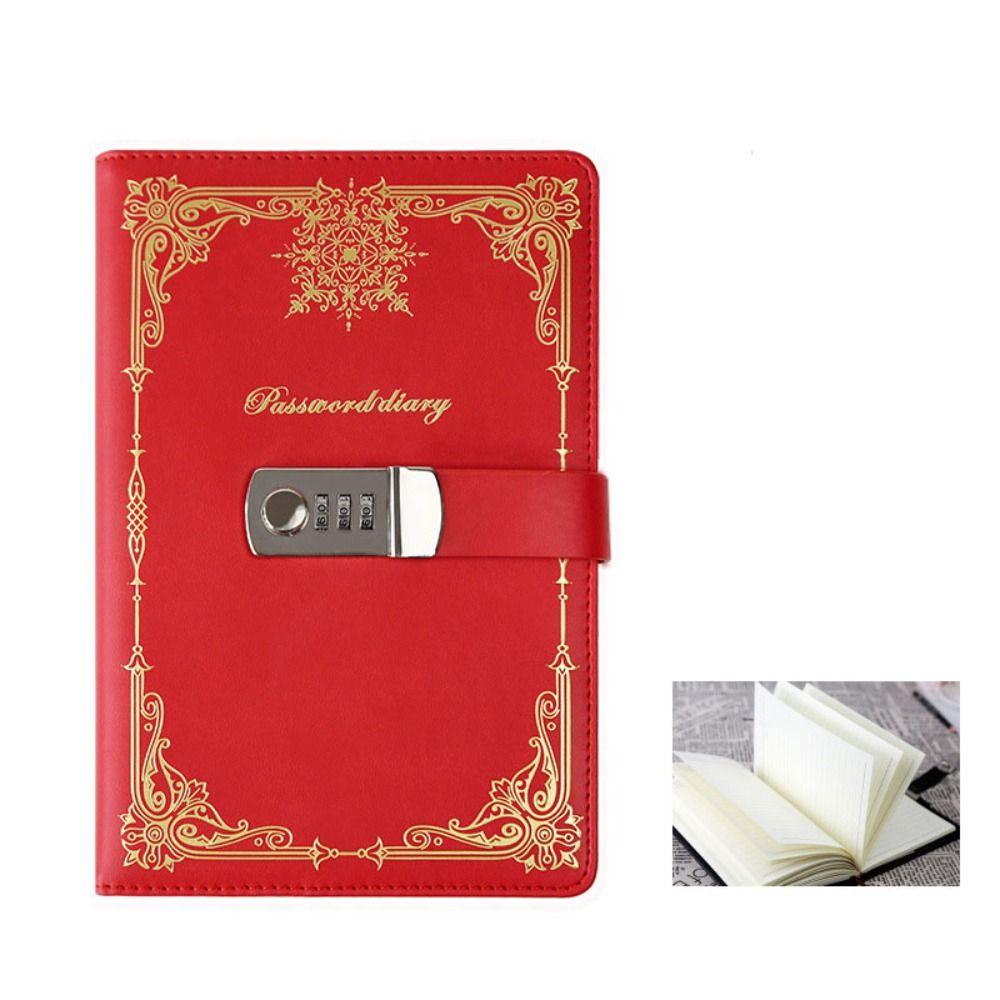 A5 100Sheets Journal Notebook With Lock Hard Cover Personal Notebook  Women