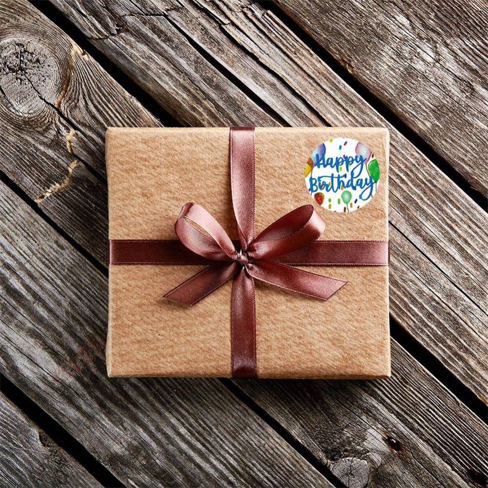 1 дюйм 500 шт./рулон наклейки с днем ​​рождения клейкие этикетки круглой формы