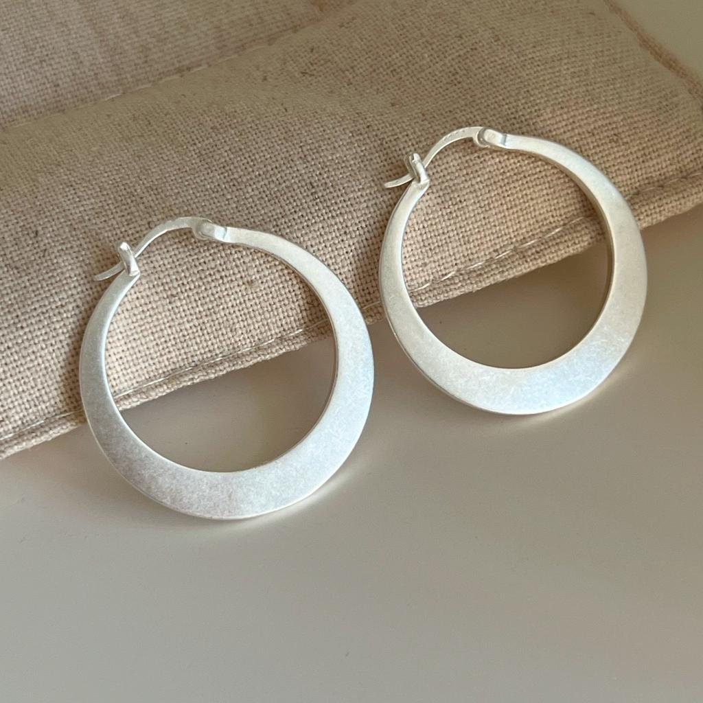 925 Sterling Silver Earrings For Women Trendy Geometric Big Round Earring Jewelry Prevent Allergy Party Gift Accessories