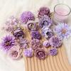 Purple Artificial Flowers Heads Silk Fake Flowers for Home Decor Party Wedding Decoration Garlamd DIY Craft Gifts Accessories
