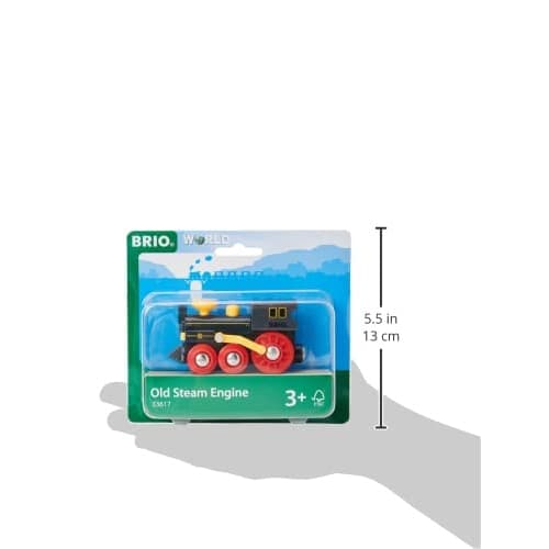 BRIO Old Steam Engine 33617, for Ages 3 and Up. [Toy, Wooden Toy Train, Locomotive, Electric Vehicle, Gift for Birthdays/Christmas]