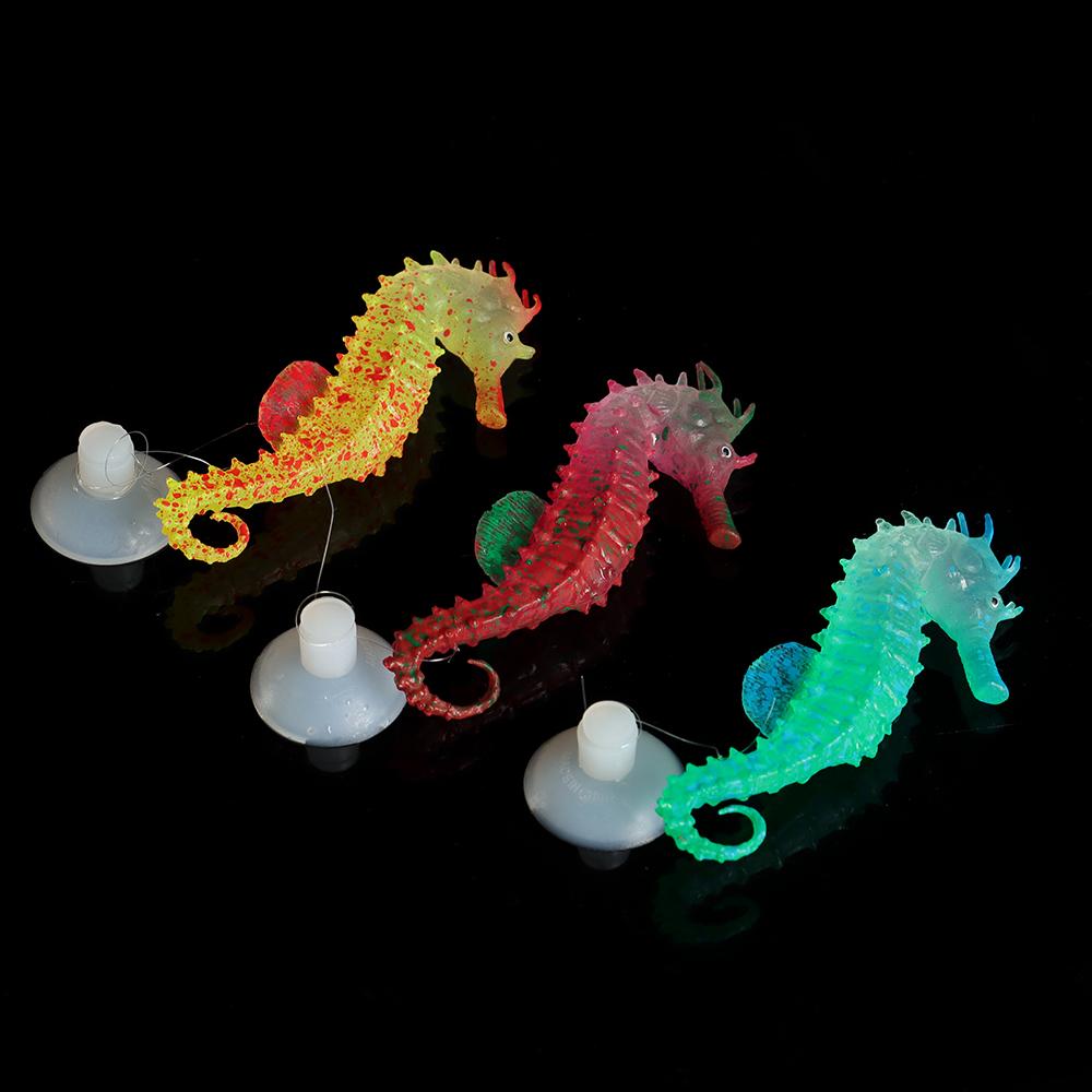 Aquatic Fish Tank Toy Pet Products Silicone Seahorse Ornaments Aquarium Decoration