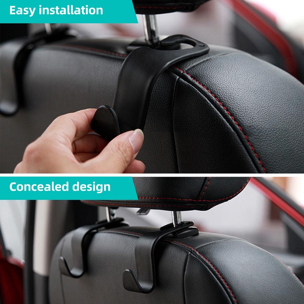 FONKEN Крючок для подголовника автомобильного сиденья, органайзер для заднего сиденья, вешалка для хранения сумки, одежды, пальто, аксессуары для интерьера