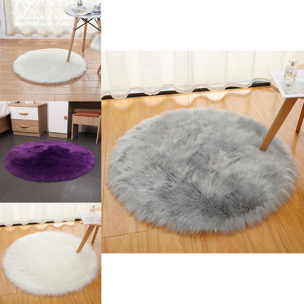 Faux Fur Carpet With Non Slip Backing For Cozy Living Area And Bedroom