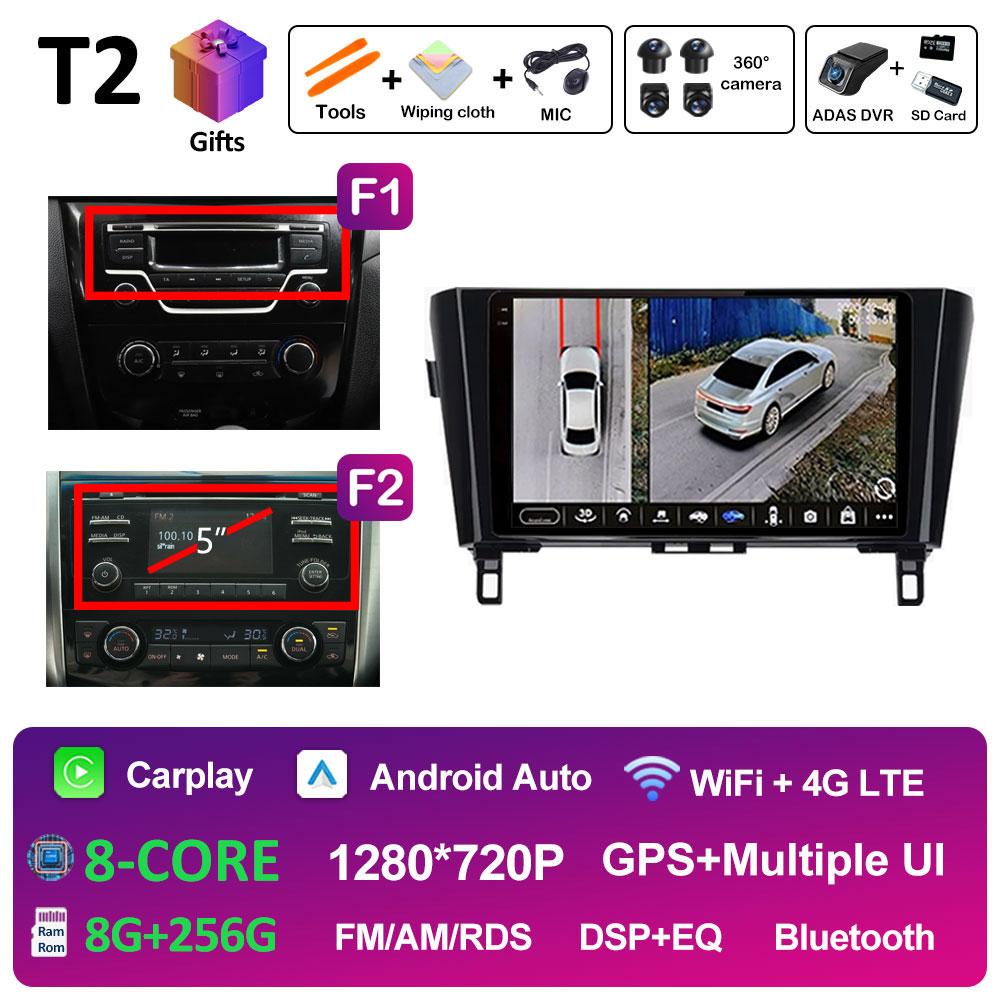 10,1-дюймовый Android 14 автомобильный видео для Nissan Qashqai J11 X-Trail 3 T32 2013 2014 2015 2016 2017 Радиоплеер DSP стерео автоинструменты