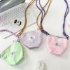 Sweet Dopamine Color Purse Candy Color Crossbody Phone Purse Fashion Canvas Bucket Bag  Students