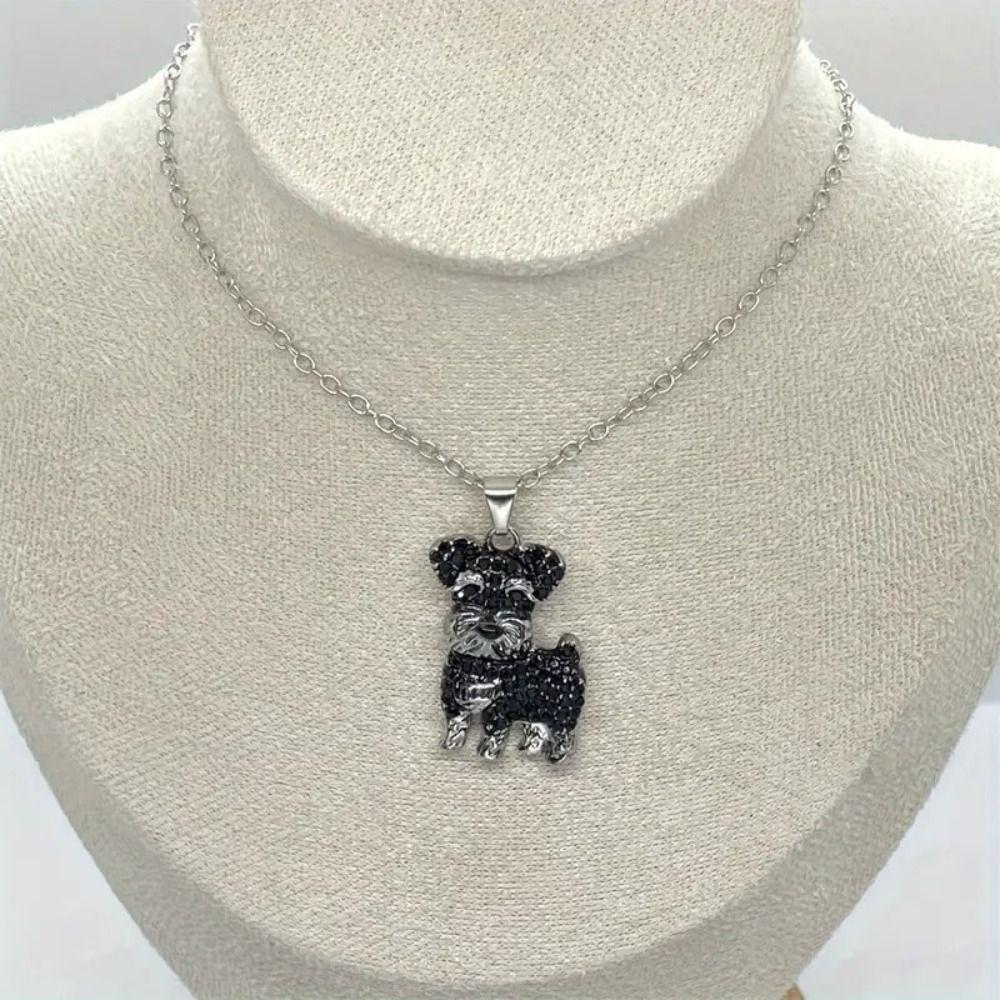Exquisite Maltese Dog Pendant Necklace Cute Aesthetic Neck Accessories Collar Chain Unisex