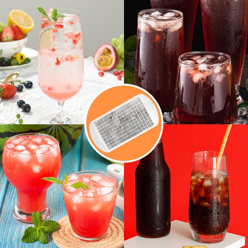 160 сетка мини-силиконовый лоток для льда кубики льда складная форма для льда ледокол решетка для льда маленькая квадратная форма ледогенератор силиконовая форма