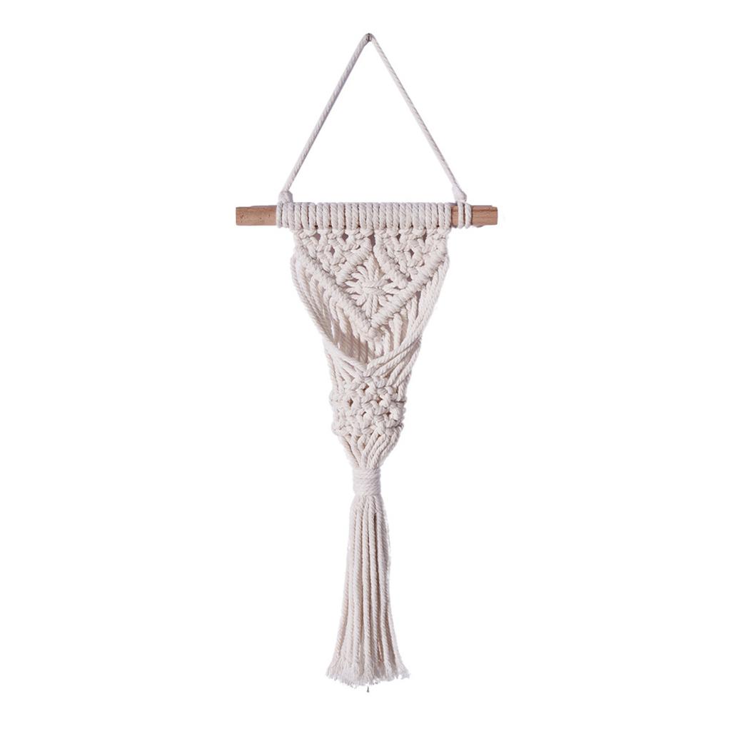 Dried Flower Mesh Basket Handwoven Cotton Rope Macrames Plant Holder Stand Wall Hangings Pocket Indoor Home Decorations