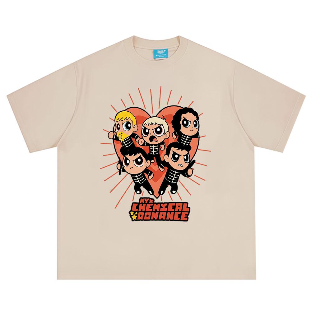 Rock Band My Chemical RoUnisexce Cartoon Print Tshirt Unisexs Women Clothing Cotton Casual Oversized Short Sleeve Streetwear YK Top