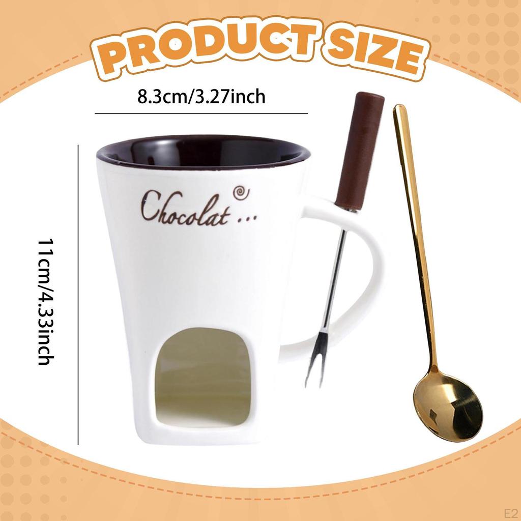 Керамическая кружка для шоколадного фондю, для плавления сыра, чашка, подогреваемая чайной свечой, горшочек