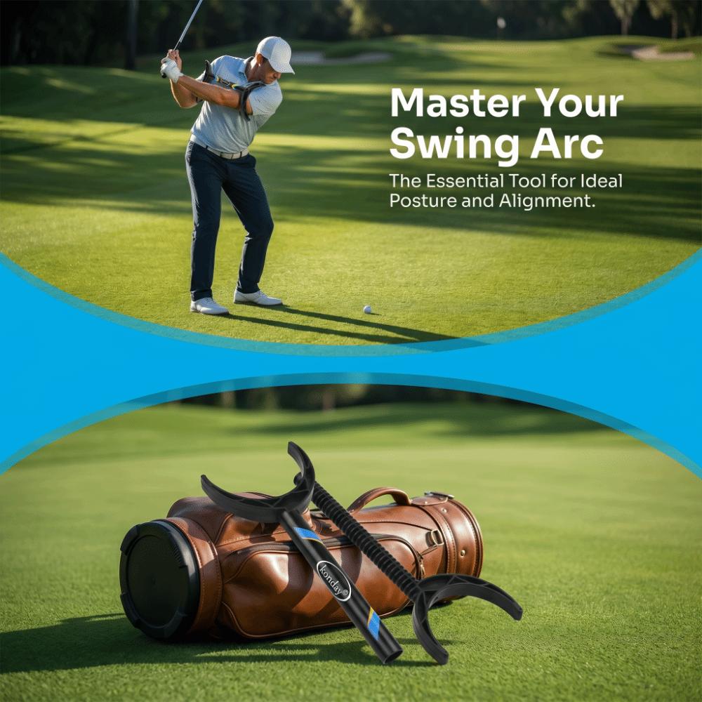 Horn Pole Design Golf Swing Trainer Plastic Material Alignment Aid Beginner Training