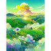 Алмазная картина, полная дрель, грибной пейзаж, круглая алмазная живопись, ручная работа, олень, животное, сделай сам, алмазная мозаика, картина, украшение дома