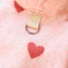 Super Soft Pink Heart Hooded Pet Sweatshirt Cute Dog Hooded Jacket  Cold Weather
