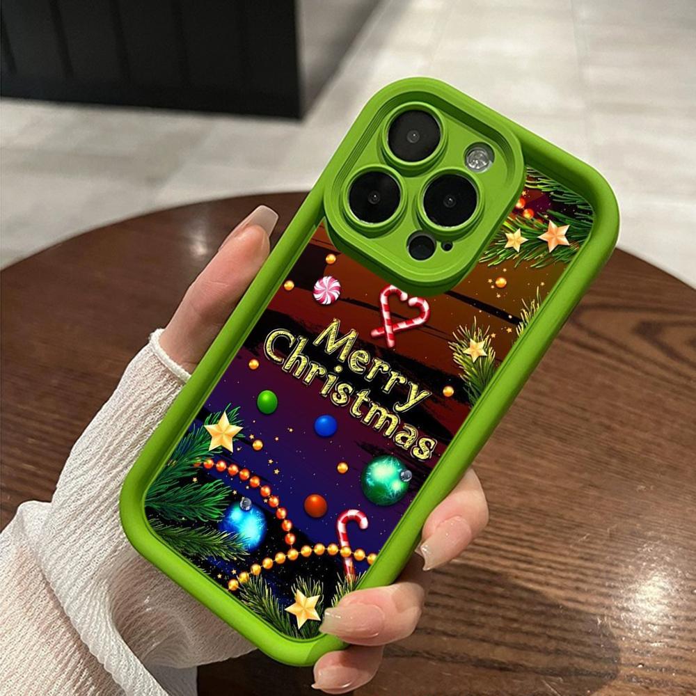 Чехлы для телефонов Ae119 Merry Christmas Santa art design для iPhone 16 14 13 11 Pro Max 15 7 8 6 Plus 12 mini XR XS Max SE Angel Eye Ladder Protective Cover