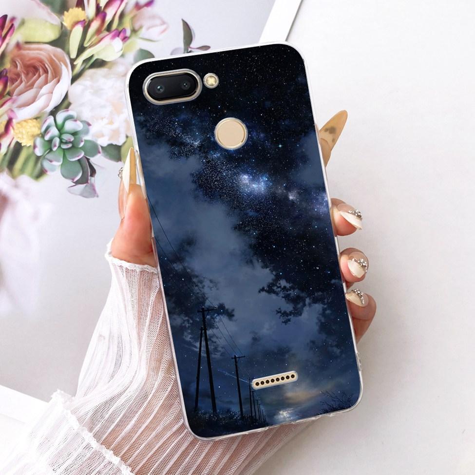 For Redmi 6 Case Cover Transparent Cute Cat Fashion Butterfly Funny Cool Painted Casing M1804C3DH M1804C3DG M1804C3DI